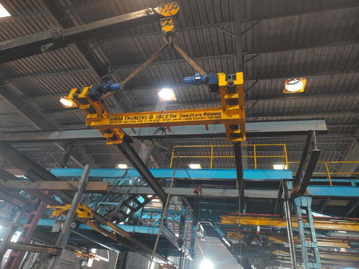 Ganga Engineers Underslung or Monorail Crane installation